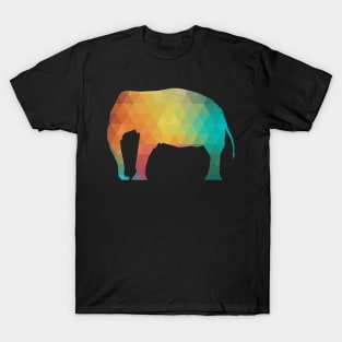 Rainbow elephant silhouette T-Shirt